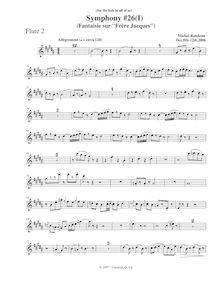 Partition flûte 2, Symphony No.26, B major, Rondeau, Michel