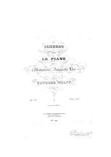 Partition complète, Scherzo, Op.28, Wolff, Édouard