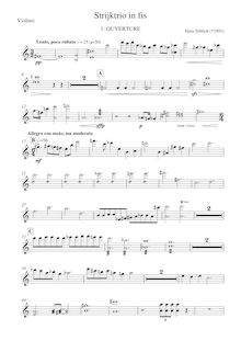 Partition violon, corde Trio, F# minor, Erblich, Hans