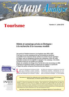 Hôtels et campings privés en Bretagne : à la recherche d un nouveau modèle (Octant Analyse n° 4)