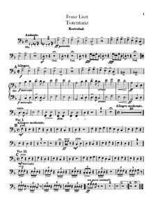 Partition Basses, Totentanz, Paraphrase über Dies Irae, Liszt, Franz