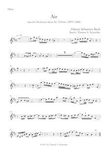 Partition hautbois , partie, Orchestral  No.3, Overture, D major