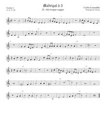 Partition viole de gambe aigue 2, aigu clef, madrigaux, Book 1, Gesualdo, Carlo par Carlo Gesualdo