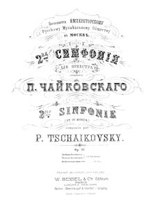 Partition complète, Symphony No.2, Little Russian, C minor, Tchaikovsky, Pyotr par Pyotr Tchaikovsky