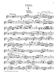 Partition violon, Piano Trio No.2, G Minor, Luzzatto, Fortunato