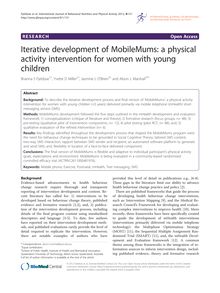 Iterative development of MobileMums: a physical activity intervention for women with young children