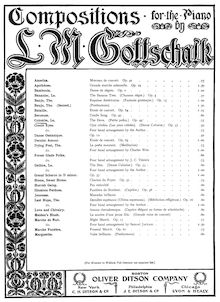 Partition complète, La Colombe, Op.49, La Colombe - Petite Polka par Louis Moreau Gottschalk