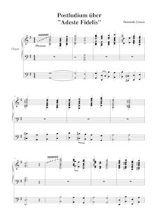 Partition orgue score, Postlude on Adeste Fideles, Giesen, Dominik