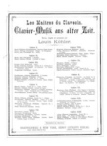 Partition Volume 9, Les maitres du clavecin, Clavier-musik aus alter Zeit ; Old Keyboard Music