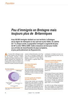Peu d immigrés en Bretagne mais toujours plus de Britanniques (Octant n° 112)