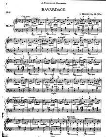 Partition No. 4 Bavardage, Scènes Intimes, Op.24, Miguez, Leopoldo