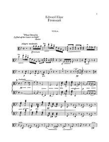 Partition altos, Froissart, Op.19, Elgar, Edward
