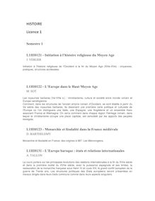HISTOIRE Licence 1