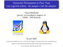 Université Permanente et Pour Tous Les Logiciels Libres : les ...