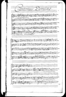 Partition complète, Cantemus Domino gloriam, Grand motet, Lalande, Michel Richard de