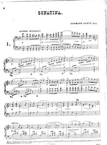 Partition complète, 2 sonatines, Op.8, Goetz, Hermann