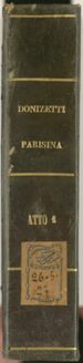 Partition Act I, Parisina, Parisina d Este), Donizetti, Gaetano