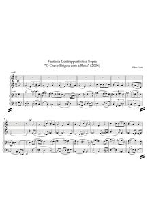 Partition complete partition de piano - 4 mains, Fantasia Polifonica sopra  O Cravo Brigou com a Rosa  pour cordes