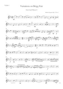 Partition Nos.1-4 - violon 1 , partie, Ludi Musici I, Grayson, Martin