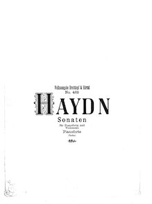 Partition No.3 en Eb Major partition de piano, violon sonates, Haydn, Joseph