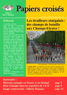 Les tirailleurs sénégalais: des champs de bataille aux Champs ...