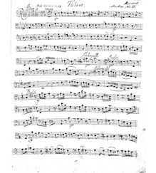 Partition violoncelles / Basses, Requiem, D minor, Mozart, Wolfgang Amadeus