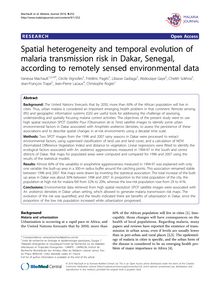 Spatial heterogeneity and temporal evolution of malaria transmission risk in Dakar, Senegal, according to remotely sensed environmental data