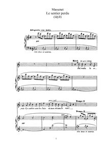 Partition complète (C Major: haut voix et piano), Le sentier perdu