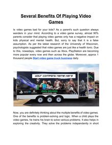 Mobile Game Truck Franchise