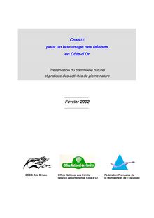 Charte : Pour un bon usage des falaises en Côte-d Or