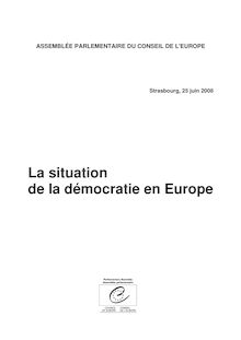 La situation de la démocratie en Europe