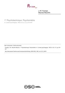 Psychotechnique. Psychométrie - compte-rendu ; n°2 ; vol.52, pg 641-647