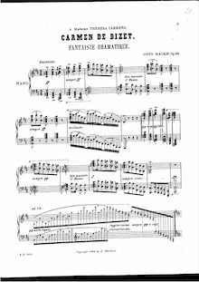 Partition complète, Fantaisie Dramatique on Bizet s  Carmen , Hackh, Otto Christoph