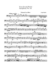 Partition violoncelles / Basses, Symphony No.44 en E minor Mourning