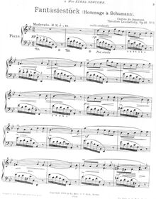Partition No.8 - Hommage a Schumann, Contes de Jeunesse, Op.46, Leschetizky, Theodor