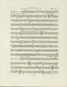 Partition timbales (en E♭, B♭), Symphony No.2, Seconde Sinfonie à grand orchestre