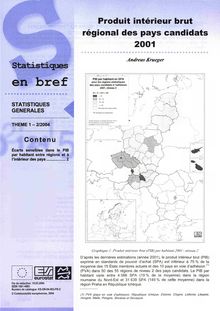 Produit intérieur brut régional des pays candidats 2001