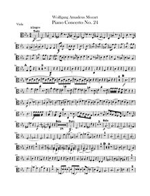 Partition altos, Piano Concerto No.24, C minor, Mozart, Wolfgang Amadeus par Wolfgang Amadeus Mozart