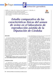 Estudio comparativo de las características físicas del semen de ovino en el laboratorio de reproducción asistida de la Diputación de Córdoba
