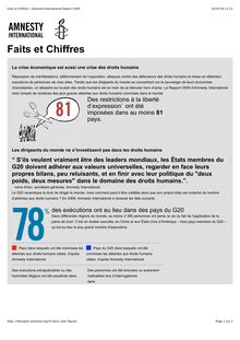 Faits et chiffres   amnesty international report 2009