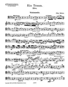 Partition de violoncelle, Rêverie, D♭, Weber, Otto