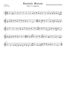 Partition viole de gambe aigue 2, Banchetto Musicale, Schein, Johann Hermann par Johann Hermann Schein