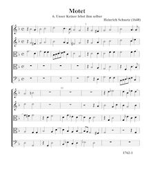 Partition , Unser Keiner lebet ihm selber - partition complète (Tr Tr T T B), Geistliche Chor-Music, Op.11