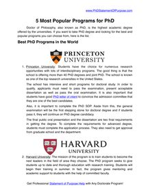 5 Top PhD Programs
