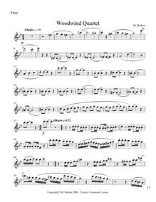 Partition flûte, Woodwind quatuor, Hedien, Mark