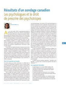 Résultats d un sondage canadien Les psychologues et le droit de ...