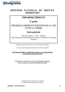 Sujet Physique-Chimie brevet des collèges 2017