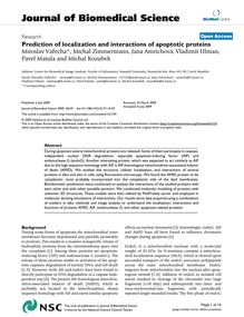 Prediction of localization and interactions of apoptotic proteins