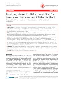 Respiratory viruses in children hospitalized for acute lower respiratory tract infection in Ghana