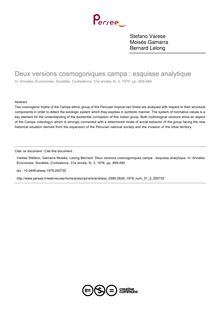 Deux versions cosmogoniques campa : esquisse analytique - article ; n°3 ; vol.31, pg 469-480